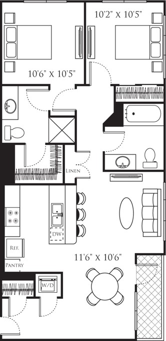 Floor plan layout diagram for B4
